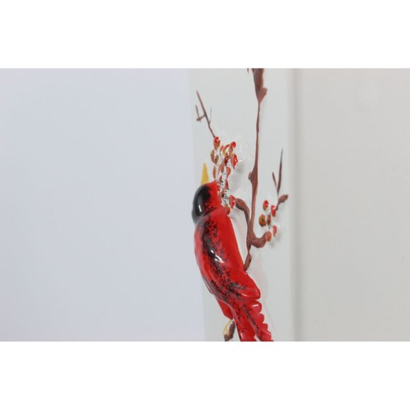 Vintage Haeger USA Bird Vase Relief Pottery Ceramic 10 Inch Mid Century - Picture 10 of 12